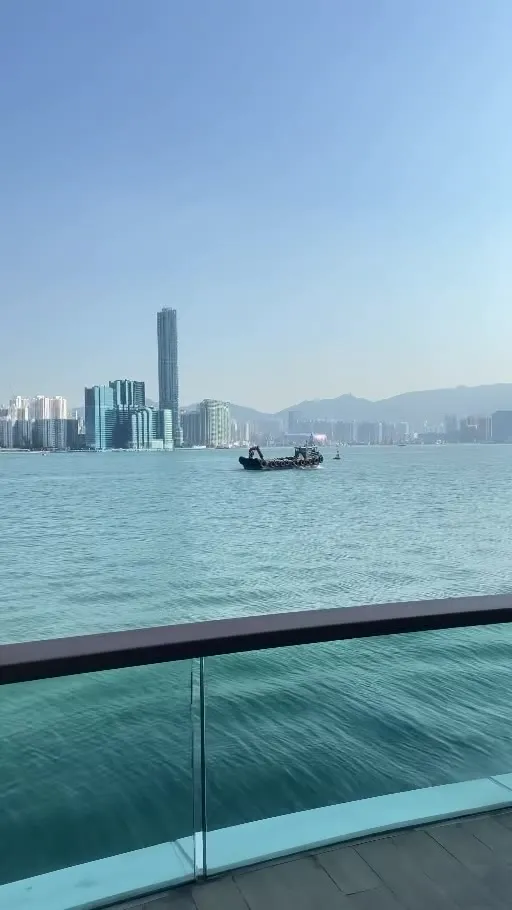 A calm morning looking out over Victoria Harbour