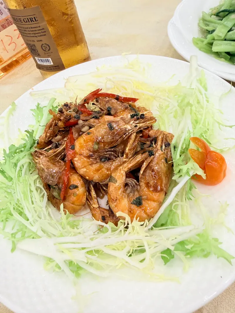 Stir-fried shrimp with fermented black bean and pepper