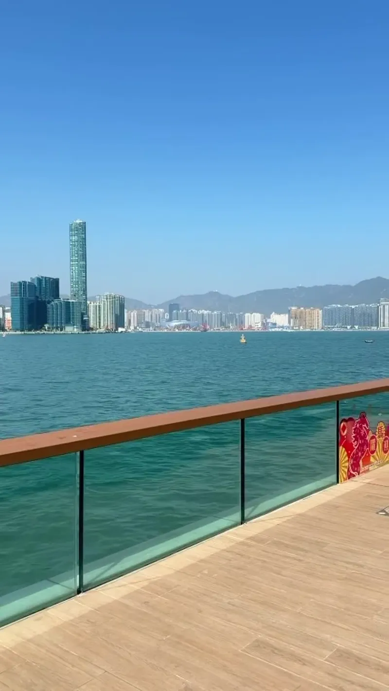 Walking the waterfront promenade